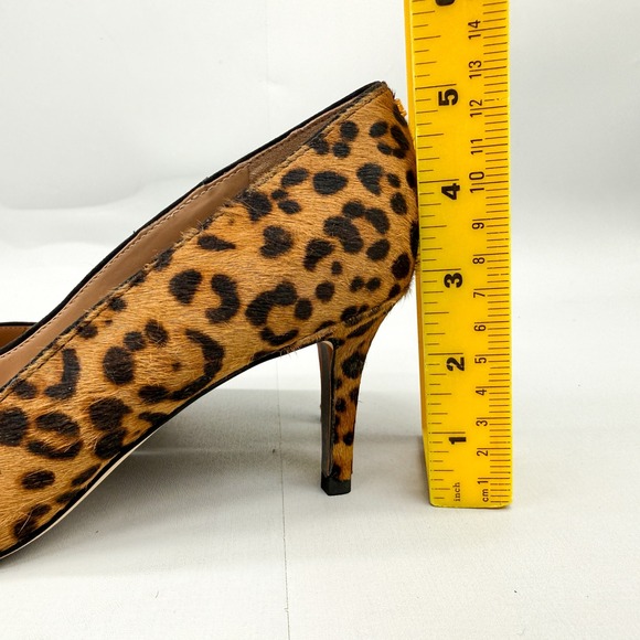 Sam Edelman Womens 6.5 Vienna Leopard Print Calf Hair Pointed Toe Pumps Heels - Picture 6 of 13